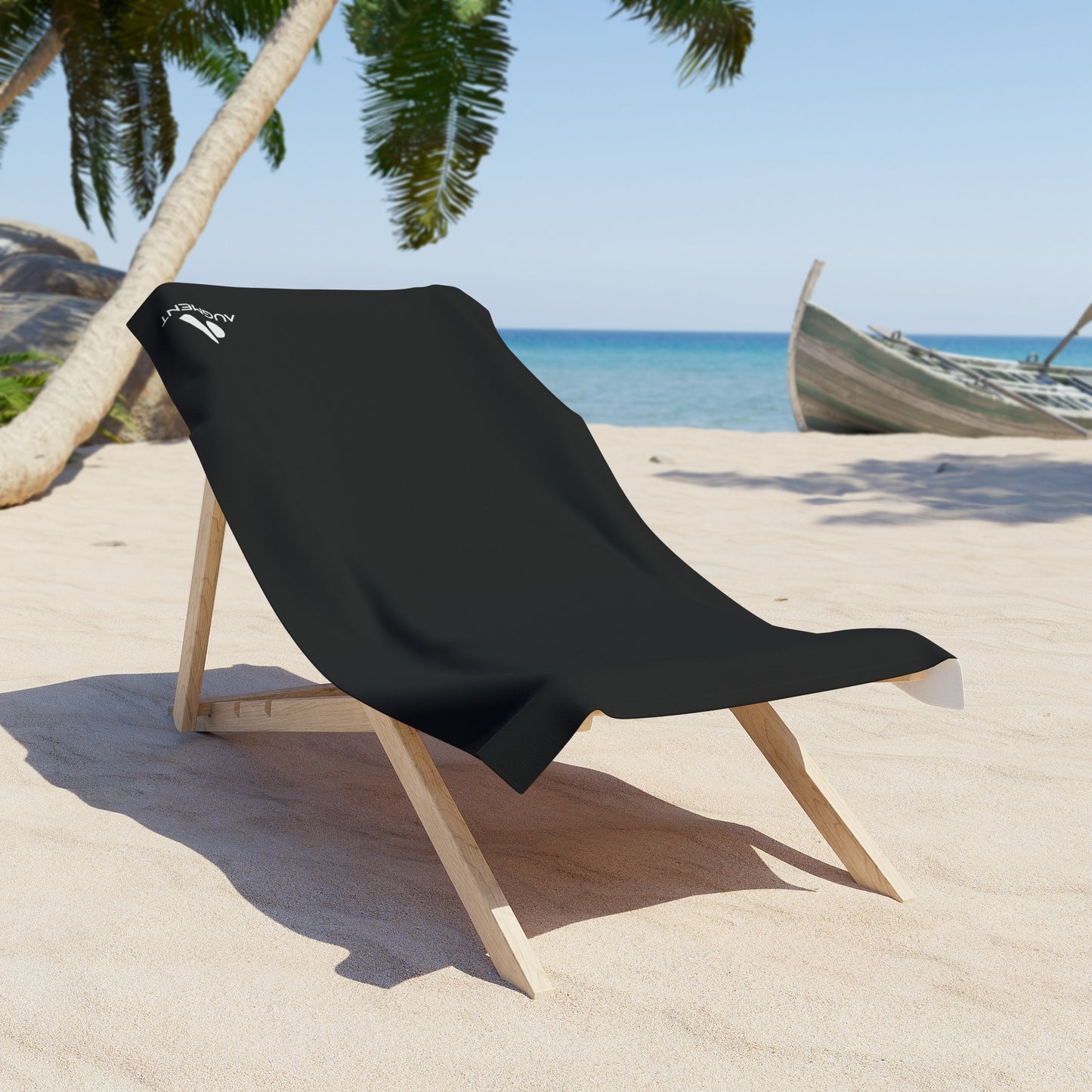 Stylish Black Beach Towel – Perfect for Summer Fun & Relaxation